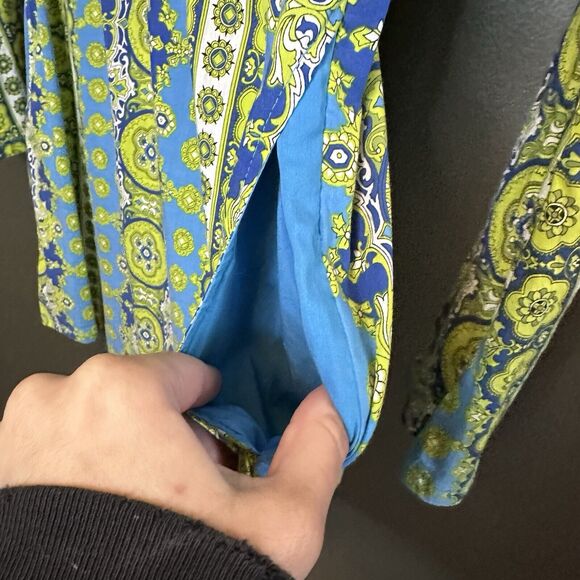 Athleta Nirvana Tunic In Blue Skies Ornate Retro Bright Long Sleeves Women Small - Picture 5 of 8